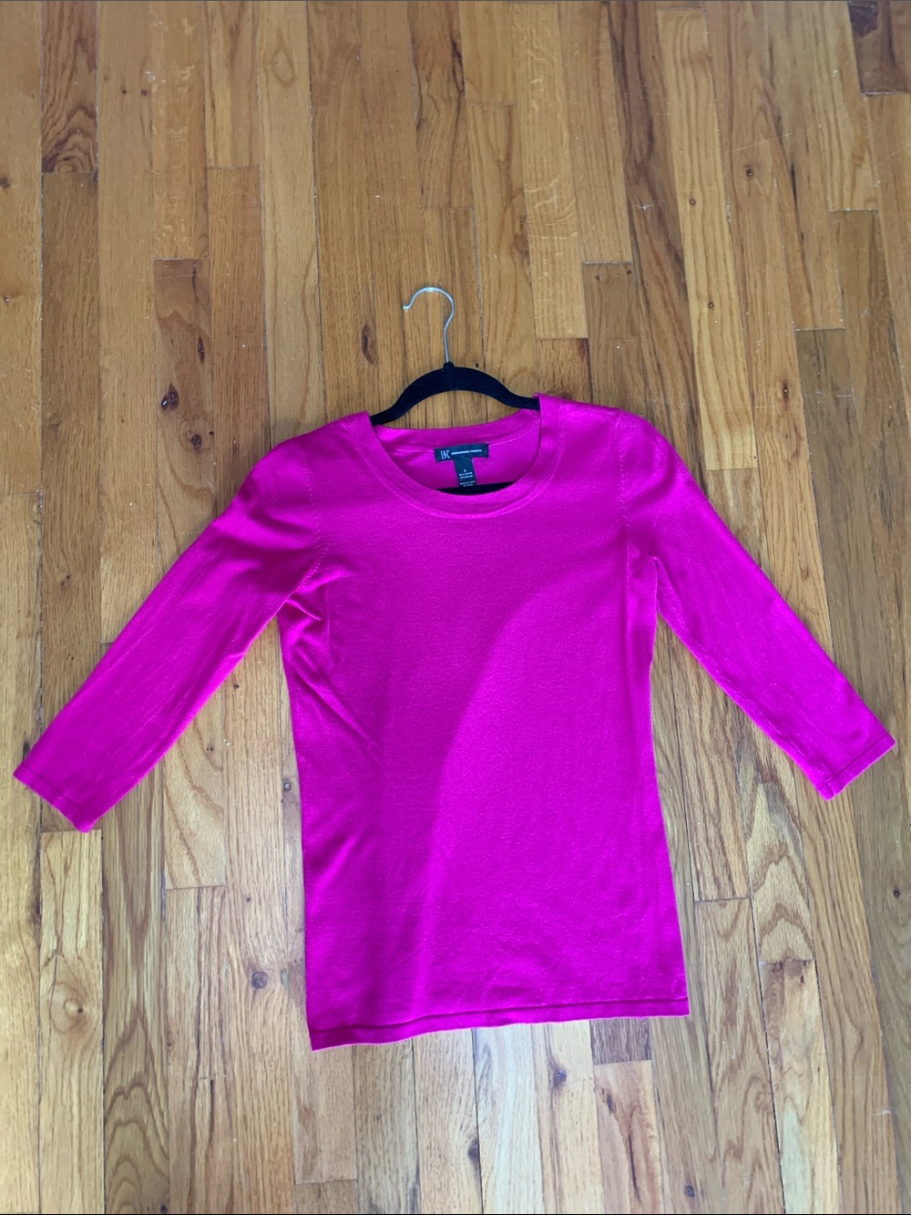 INC International Concepts Fuchsia Half-Sleeve Crewneck Tee